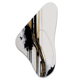 Golden Minimalist Abstract II - Asymmetric Metal Wall Art