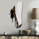 Golden Minimalist Abstract II - Asymmetric Metal Wall Art