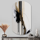 Golden Minimalist Abstract II - Asymmetric Metal Wall Art