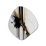 Golden Minimalist Abstract II - Asymmetric Metal Wall Art