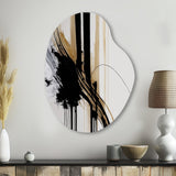 Golden Minimalist Abstract II - Asymmetric Metal Wall Art