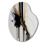 Golden Minimalist Abstract II - Asymmetric Metal Wall Art