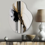 Golden Minimalist Abstract II - Asymmetric Metal Wall Art