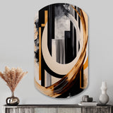 Gold Touch Art Deco I - Asymmetric Metal Wall Art