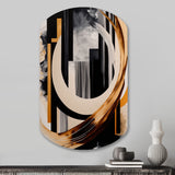 Gold Touch Art Deco I - Asymmetric Metal Wall Art