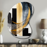 Glam Art Deco Abstract I - Asymmetric Metal Wall Art