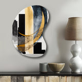 Glam Art Deco Abstract I - Asymmetric Metal Wall Art