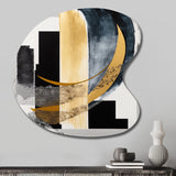 Glam Art Deco Abstract I - Asymmetric Metal Wall Art