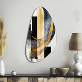 Glam Art Deco Abstract I - Asymmetric Metal Wall Art