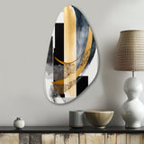 Glam Art Deco Abstract I - Asymmetric Metal Wall Art