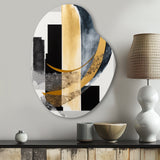 Glam Art Deco Abstract I - Asymmetric Metal Wall Art