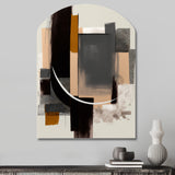 Warm Watercolor Abstract II - Asymmetric Metal Wall Art