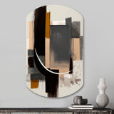 Warm Watercolor Abstract II - Asymmetric Metal Wall Art