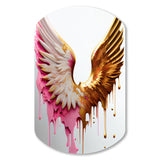 Dusty Pink Angel Wings - Asymmetric Metal Wall Art