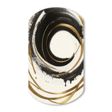 Black And Gold Curves III - Asymmetric Metal Wall Art