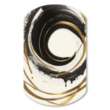 Black And Gold Curves III - Asymmetric Metal Wall Art