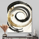 Black And Gold Curves IV - Asymmetric Metal Wall Art