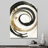 Black And Gold Curves IV - Asymmetric Metal Wall Art