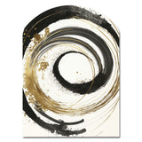 Black And Gold Curves IV - Asymmetric Metal Wall Art