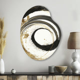 Black And Gold Curves IV - Asymmetric Metal Wall Art