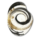 Black And Gold Curves IV - Asymmetric Metal Wall Art