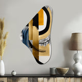 Glam Gold And Black Expression I - Asymmetric Metal Wall Art