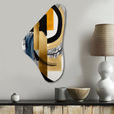 Glam Gold And Black Expression I - Asymmetric Metal Wall Art