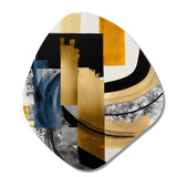 Glam Gold And Black Expression I - Asymmetric Metal Wall Art