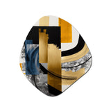 Glam Gold And Black Expression I - Asymmetric Metal Wall Art