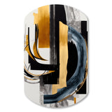 Glam Gold And Black Expression II - Asymmetric Metal Wall Art