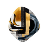 Glam Gold And Black Expression II - Asymmetric Metal Wall Art