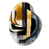 Glam Gold And Black Expression II - Asymmetric Metal Wall Art