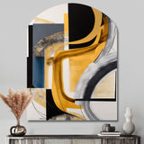 Glam Gold And Black Expression IV - Asymmetric Metal Wall Art