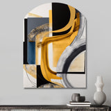 Glam Gold And Black Expression IV - Asymmetric Metal Wall Art