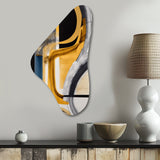 Glam Gold And Black Expression IV - Asymmetric Metal Wall Art