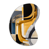 Glam Gold And Black Expression IV - Asymmetric Metal Wall Art