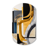 Glam Gold And Black Expression IV - Asymmetric Metal Wall Art