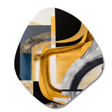 Glam Gold And Black Expression IV - Asymmetric Metal Wall Art