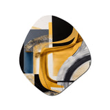 Glam Gold And Black Expression IV - Asymmetric Metal Wall Art