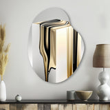 Black And Gold Cubic Expression I - Asymmetric Metal Wall Art