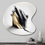 Black And Gold Cubic Expression VI - Asymmetric Metal Wall Art