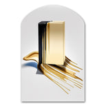 Black And Gold Cubic Expression VIII - Asymmetric Metal Wall Art