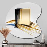 Black And Gold Cubic Expression VIII - Asymmetric Metal Wall Art