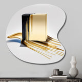 Black And Gold Cubic Expression VIII - Asymmetric Metal Wall Art