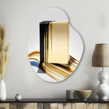 Black And Gold Cubic Expression VIII - Asymmetric Metal Wall Art