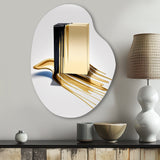 Black And Gold Cubic Expression VIII - Asymmetric Metal Wall Art