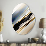 Black And Gold Cubic Expression X - Asymmetric Metal Wall Art