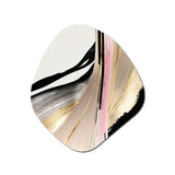 Minimalism Pink And Gold Cubic Fusion VII - Asymmetric Metal Wall Art