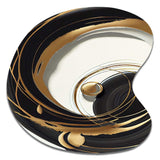 Gold Glamour Circle II - Asymmetric Metal Wall Art