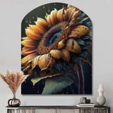 Realistic Sunflower - Asymmetric Metal Wall Art